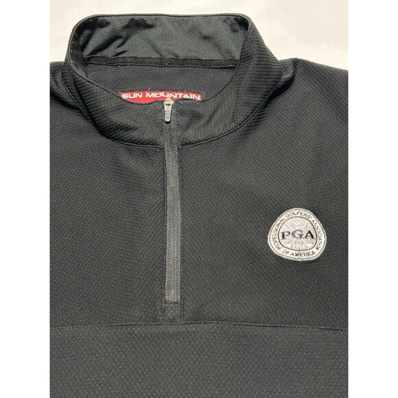 PGA Indiana Section Sun Mountain OuterWear Mens XL  1/4 Zip Golf Pullover Black - Picture 3 of 11